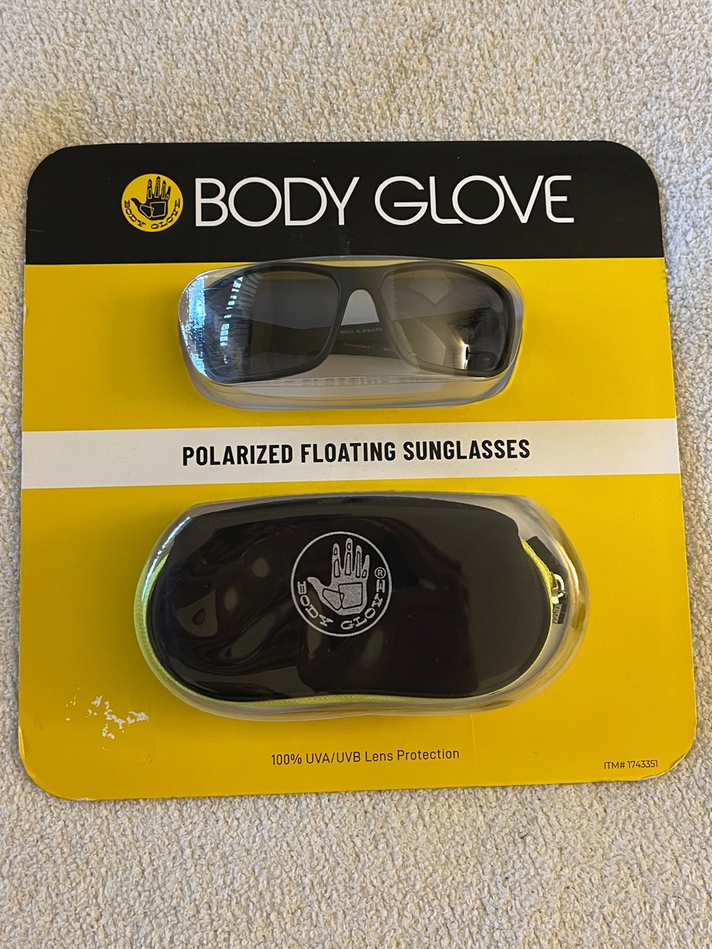 Body Glove Polarized Floating Sunglasses FL26 Black NWT Sealed